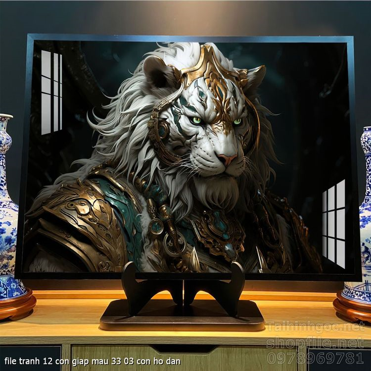 file tranh 12 con giap mau 33 03 con ho dan