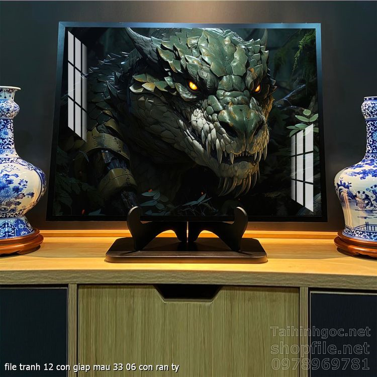 file tranh 12 con giap mau 33 06 con ran ty