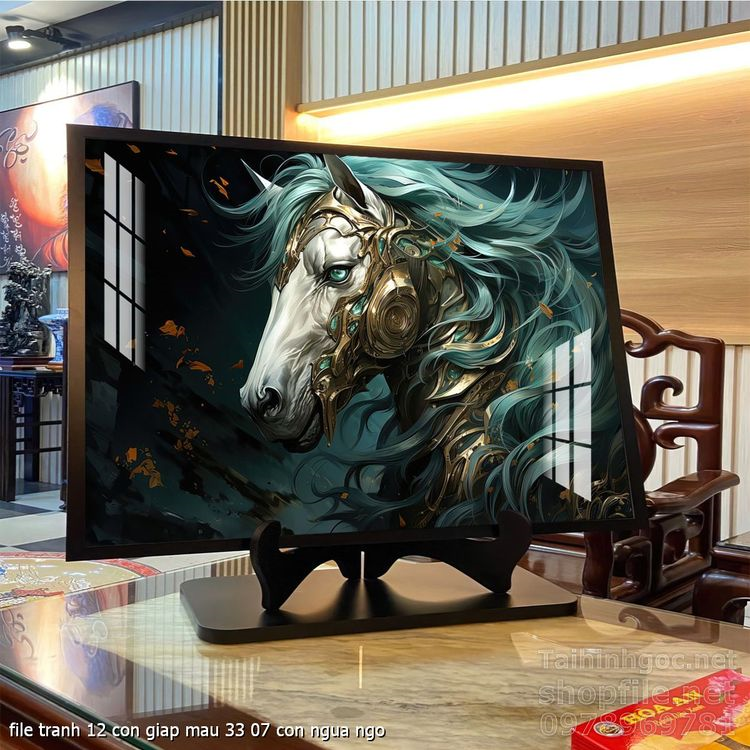 file tranh 12 con giap mau 33 07 con ngua ngo