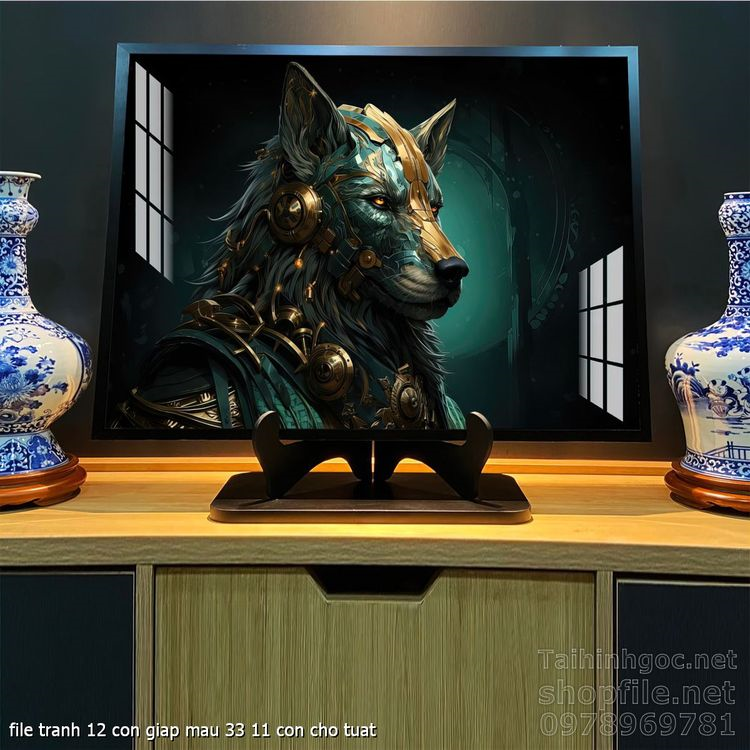 file tranh 12 con giap mau 33 11 con cho tuat