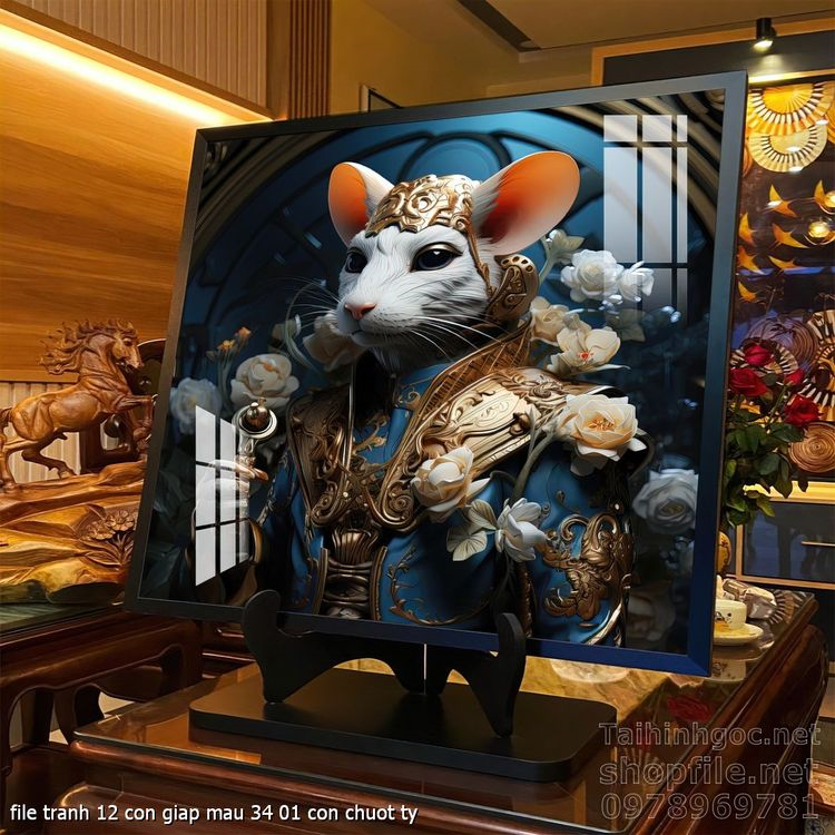 file tranh 12 con giap mau 34 01 con chuot ty