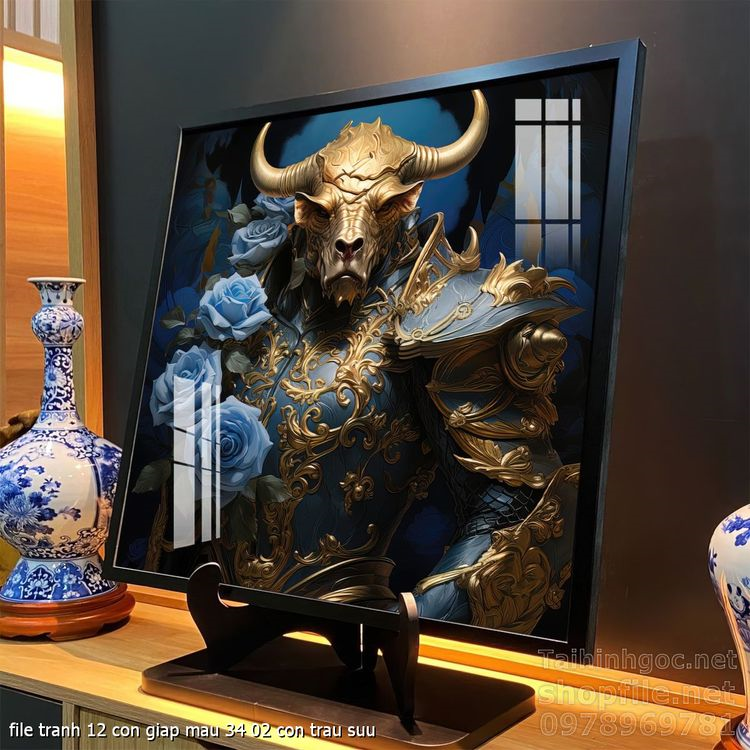 file tranh 12 con giap mau 34 02 con trau suu