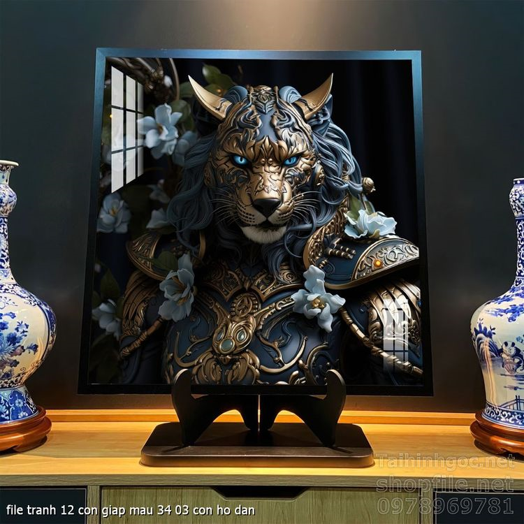 file tranh 12 con giap mau 34 03 con ho dan