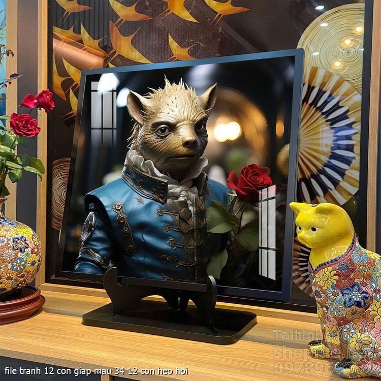 file tranh 12 con giap mau 34 12 con heo hoi