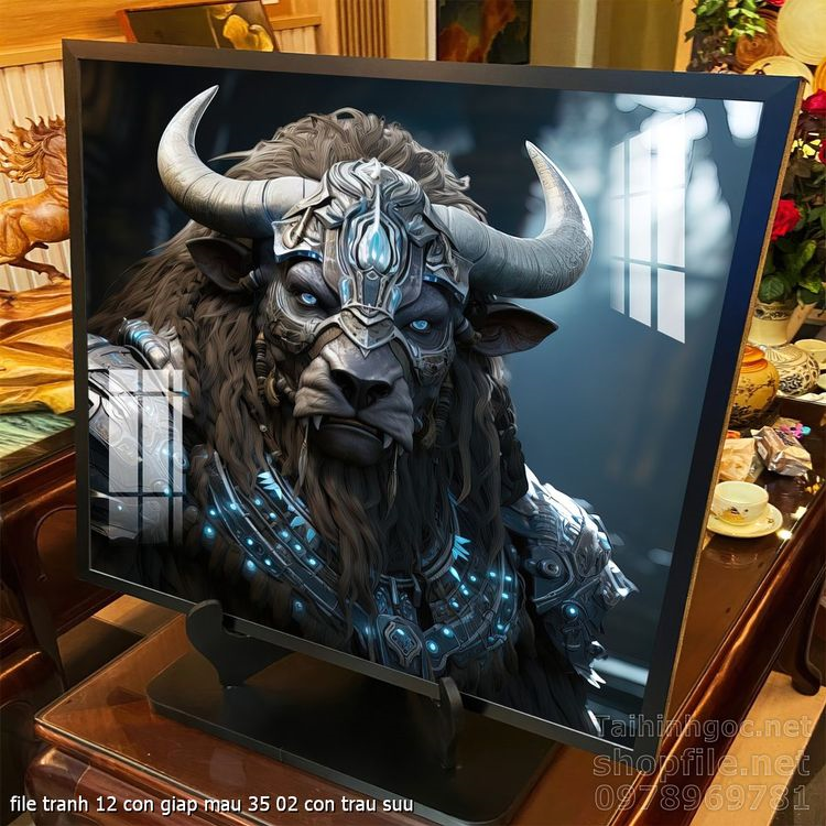 file tranh 12 con giap mau 35 02 con trau suu