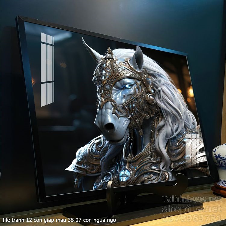 file tranh 12 con giap mau 35 07 con ngua ngo