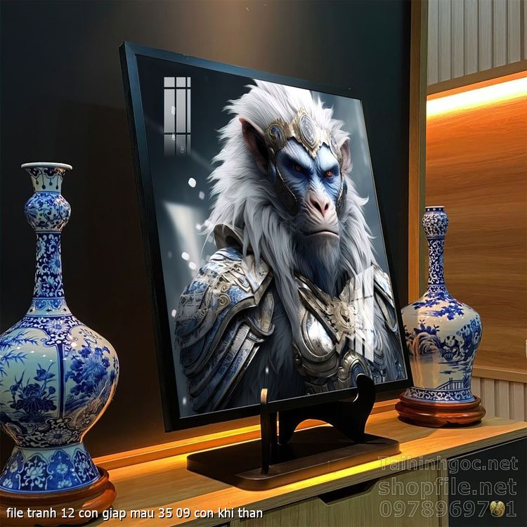 file tranh 12 con giap mau 35 09 con khi than