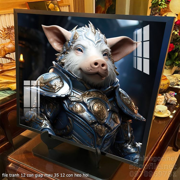 file tranh 12 con giap mau 35 12 con heo hoi