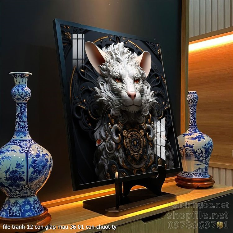 file tranh 12 con giap mau 36 01 con chuot ty