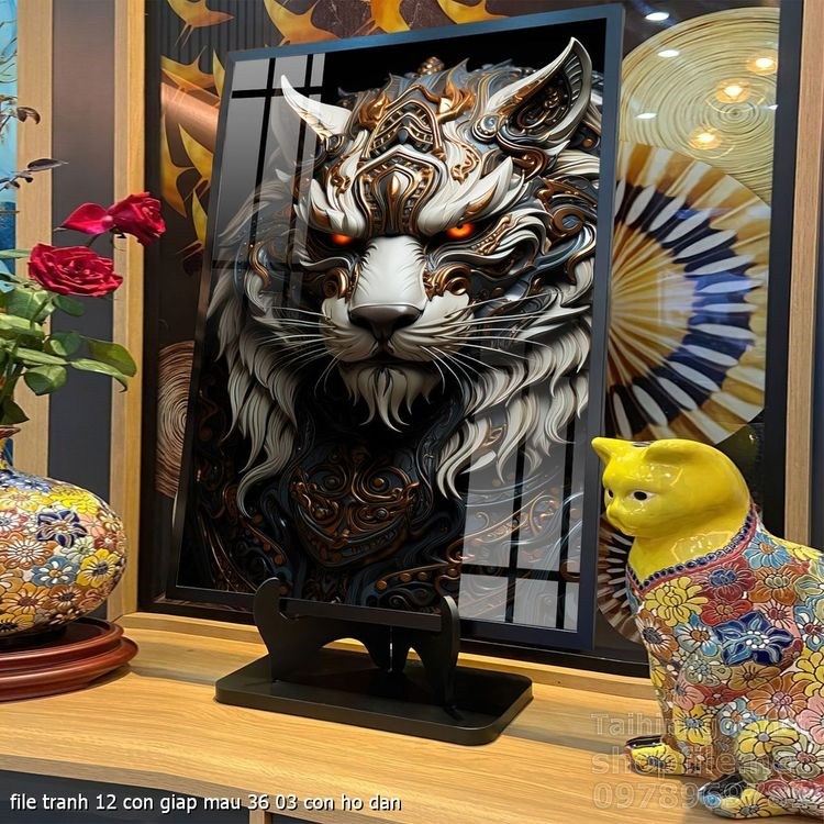 file tranh 12 con giap mau 36 03 con ho dan