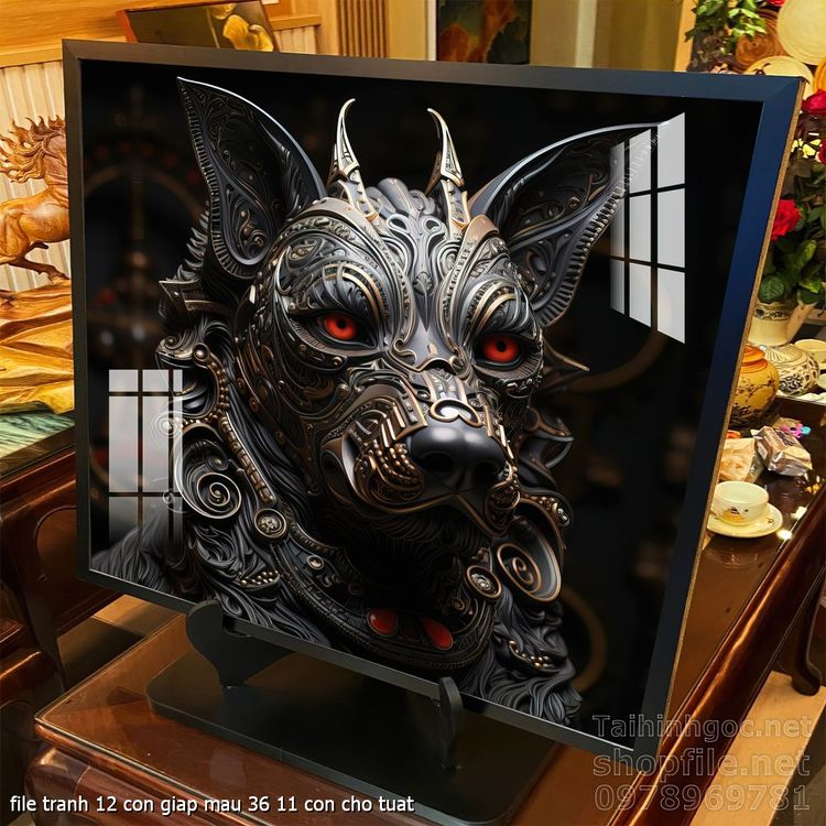 file tranh 12 con giap mau 36 11 con cho tuat