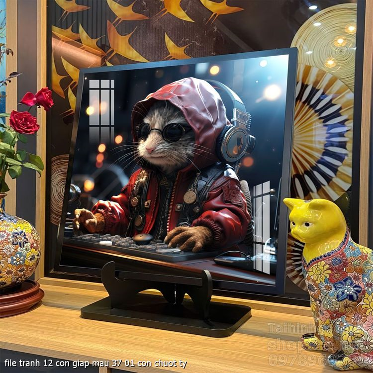 file tranh 12 con giap mau 37 01 con chuot ty