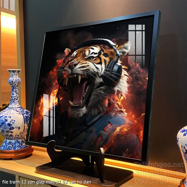 file tranh 12 con giap mau 37 03 con ho dan