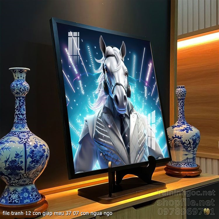 file tranh 12 con giap mau 37 07 con ngua ngo