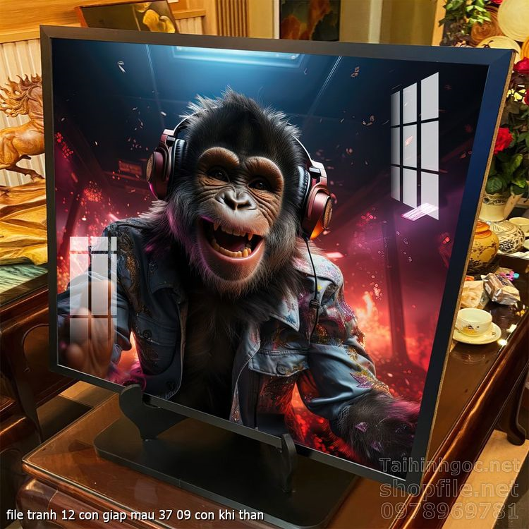 file tranh 12 con giap mau 37 09 con khi than