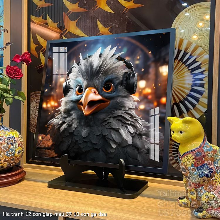 file tranh 12 con giap mau 37 10 con ga dau