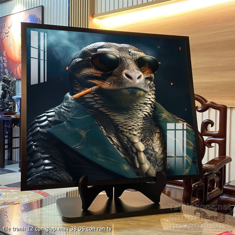 file tranh 12 con giap mau 38 06 con ran ty