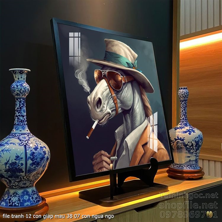 file tranh 12 con giap mau 38 07 con ngua ngo