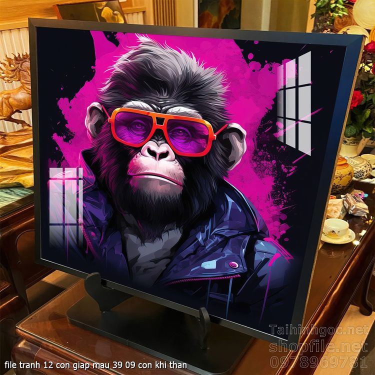 file tranh 12 con giap mau 39 09 con khi than