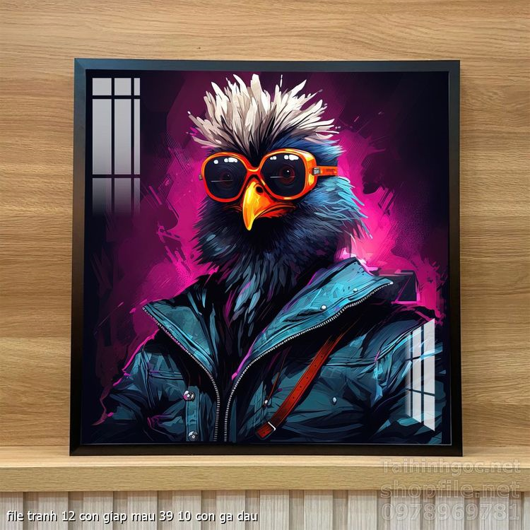 file tranh 12 con giap mau 39 10 con ga dau