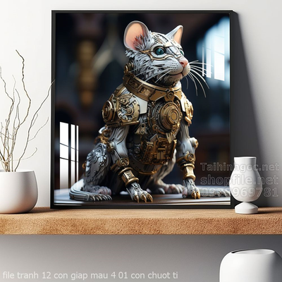 file tranh 12 con giap mau 4 01 con chuot ti