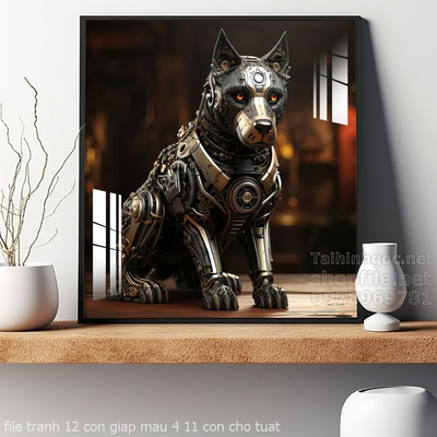 file tranh 12 con giap mau 4 11 con cho tuat