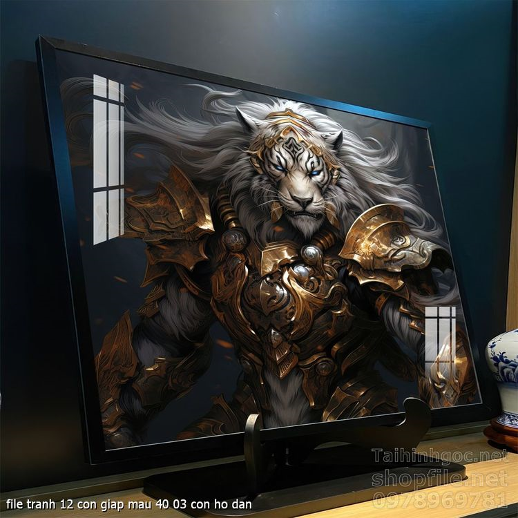 file tranh 12 con giap mau 40 03 con ho dan