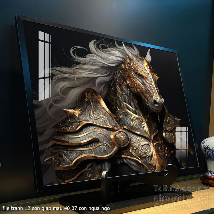 file tranh 12 con giap mau 40 07 con ngua ngo