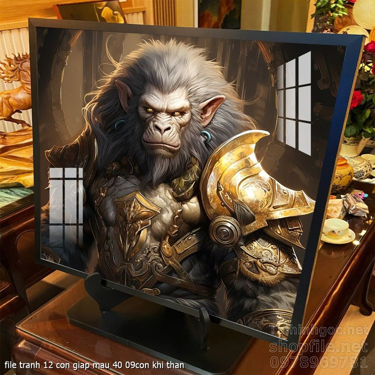 file tranh 12 con giap mau 40 09con khi than