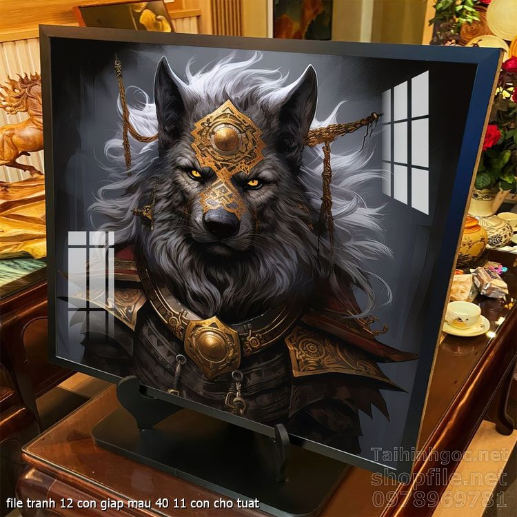 file tranh 12 con giap mau 40 11 con cho tuat