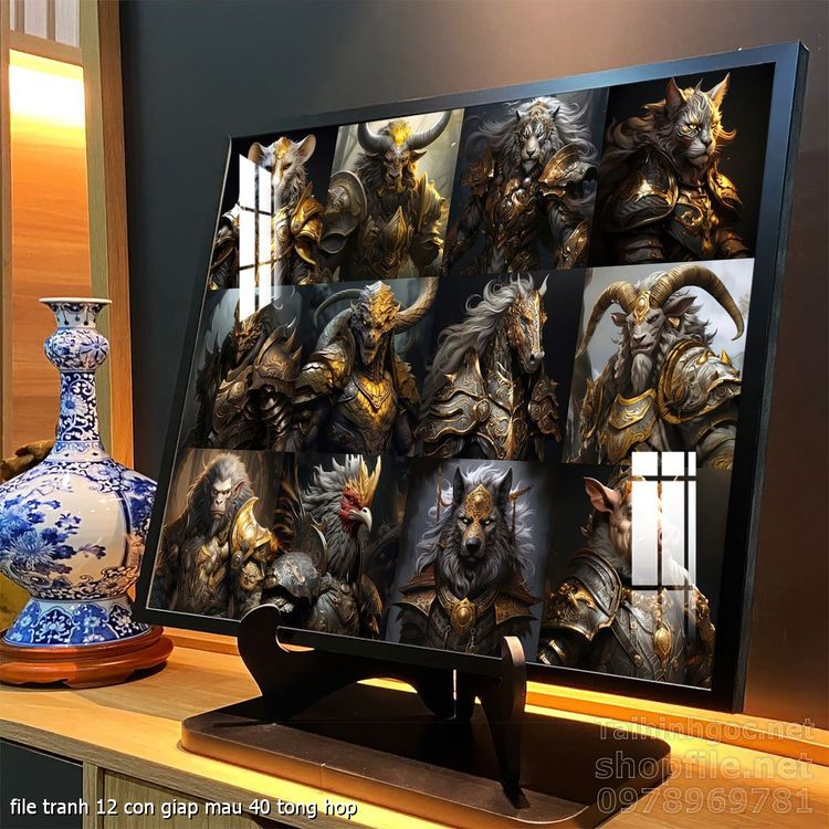 file tranh 12 con giap mau 40 tong hop