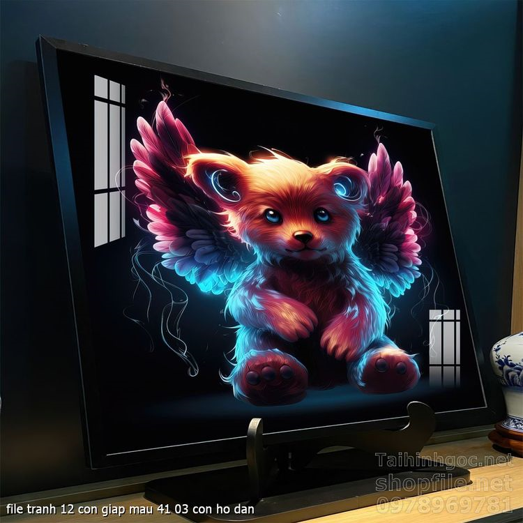 file tranh 12 con giap mau 41 03 con ho dan