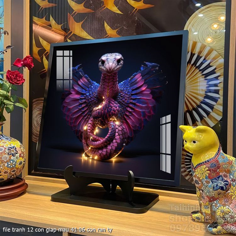 file tranh 12 con giap mau 41 06 con ran ty