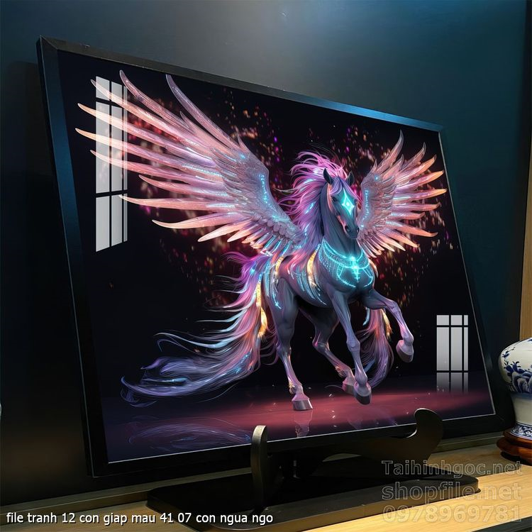 file tranh 12 con giap mau 41 07 con ngua ngo