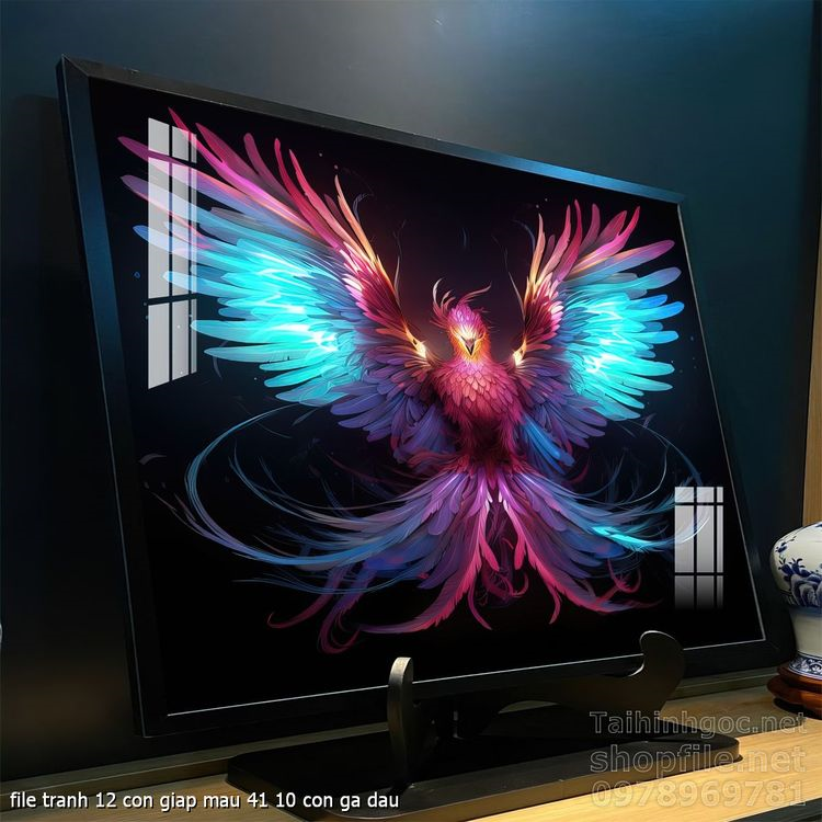 file tranh 12 con giap mau 41 10 con ga dau