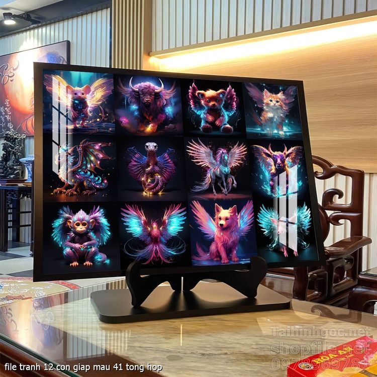 file tranh 12 con giap mau 41 tong hop