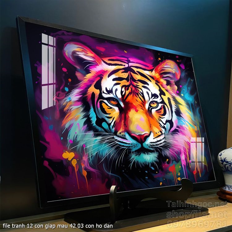 file tranh 12 con giap mau 42 03 con ho dan