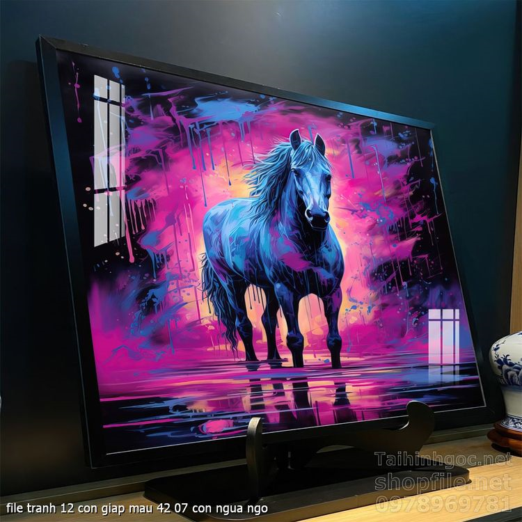 file tranh 12 con giap mau 42 07 con ngua ngo