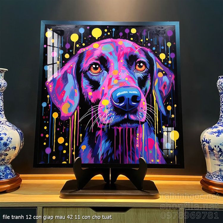 file tranh 12 con giap mau 42 11 con cho tuat