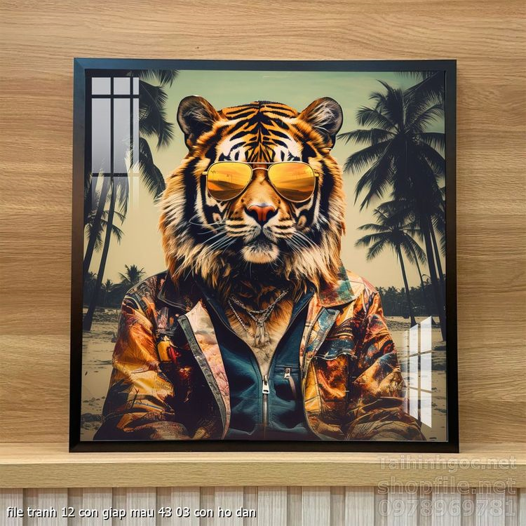 file tranh 12 con giap mau 43 03 con ho dan