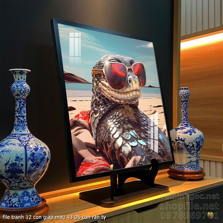 file tranh 12 con giap mau 43 06 con ran ty