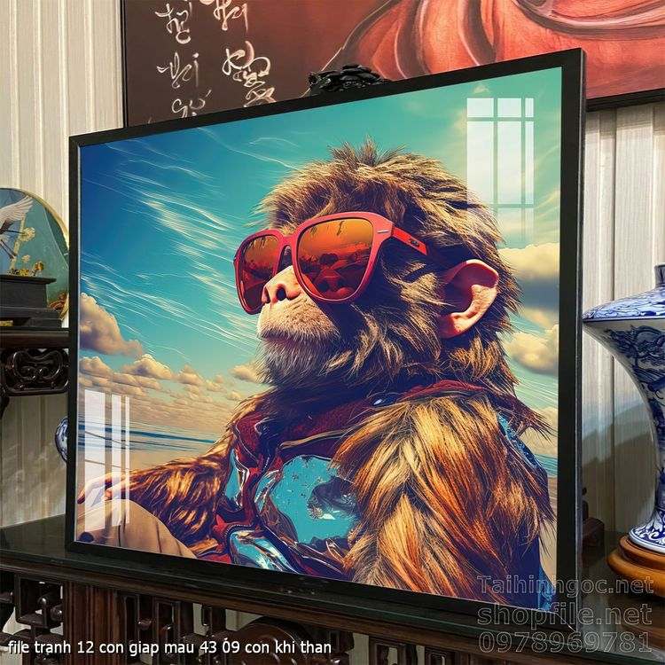 file tranh 12 con giap mau 43 09 con khi than