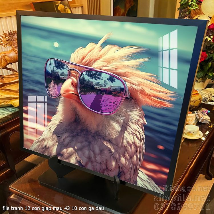 file tranh 12 con giap mau 43 10 con ga dau