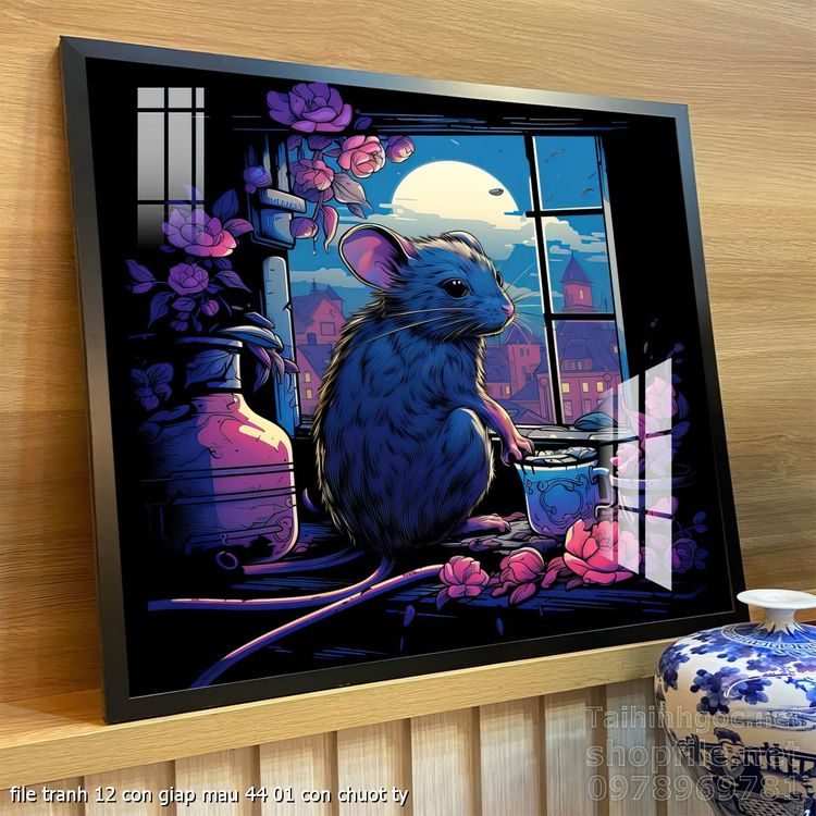 file tranh 12 con giap mau 44 01 con chuot ty