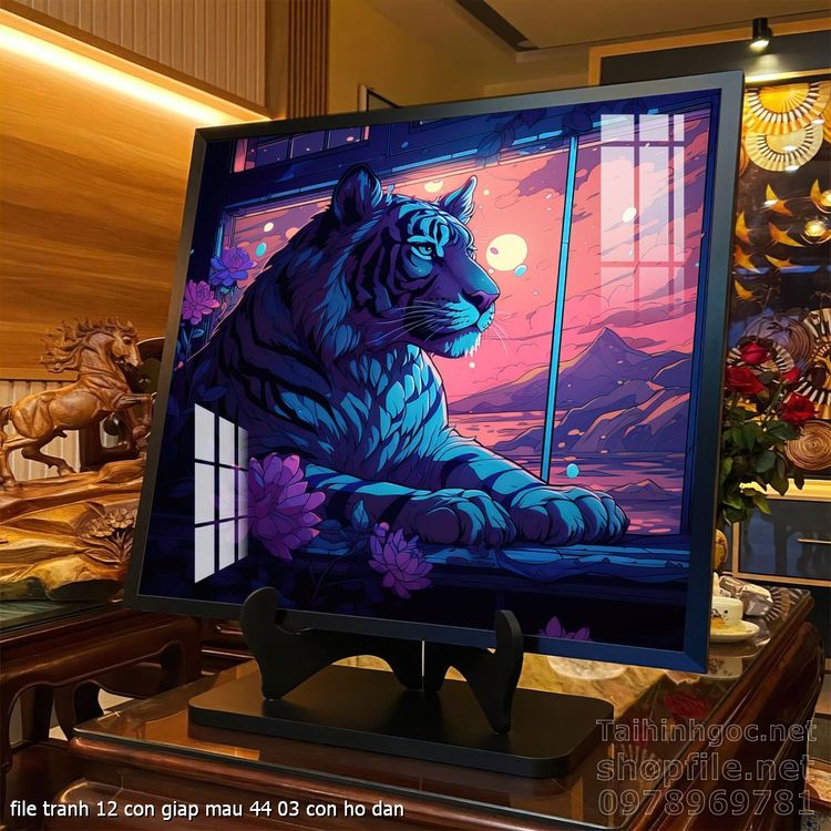 file tranh 12 con giap mau 44 03 con ho dan