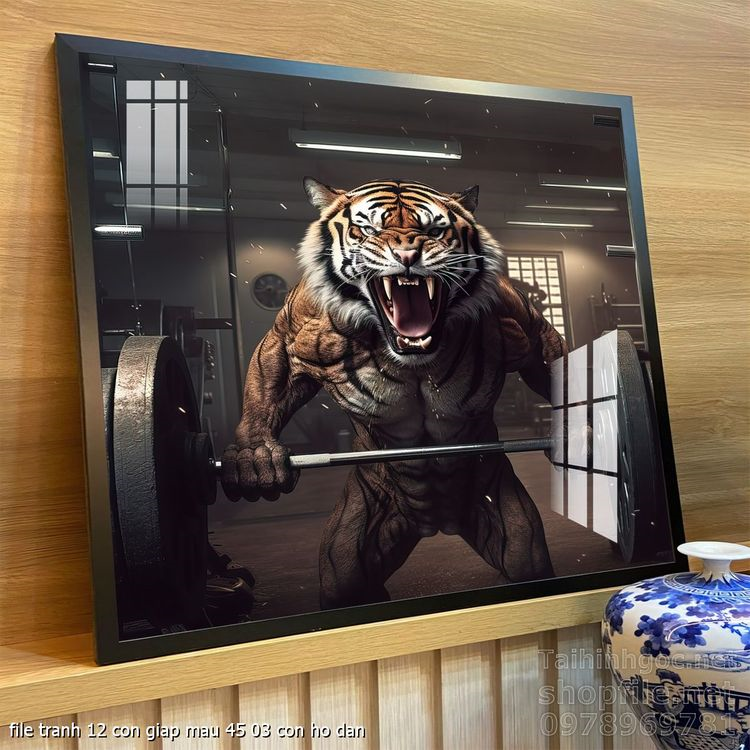 file tranh 12 con giap mau 45 03 con ho dan