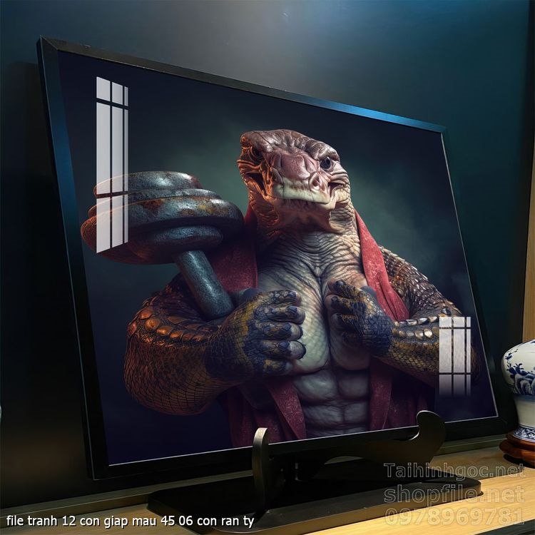 file tranh 12 con giap mau 45 06 con ran ty