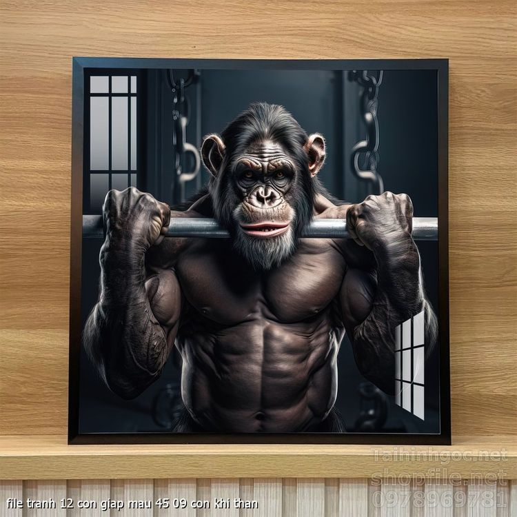 file tranh 12 con giap mau 45 09 con khi than