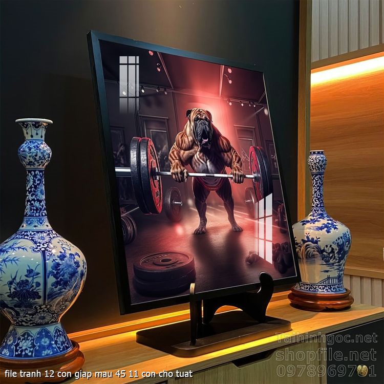 file tranh 12 con giap mau 45 11 con cho tuat