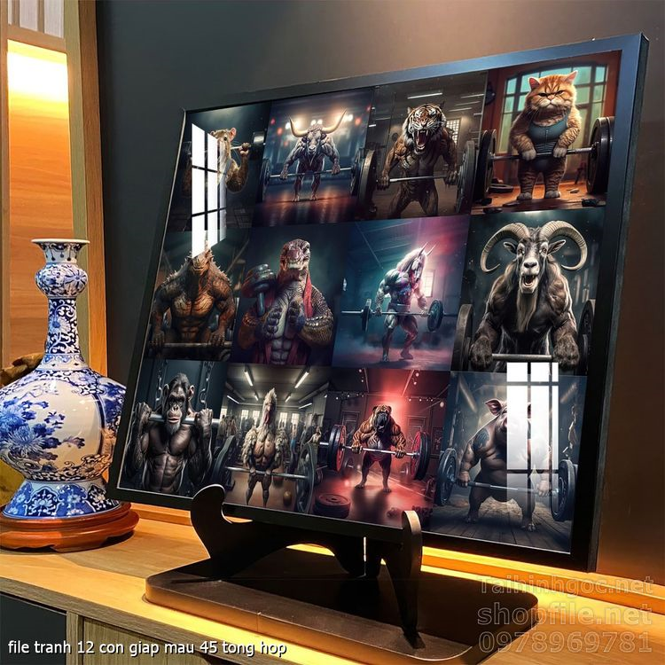 file tranh 12 con giap mau 45 tong hop